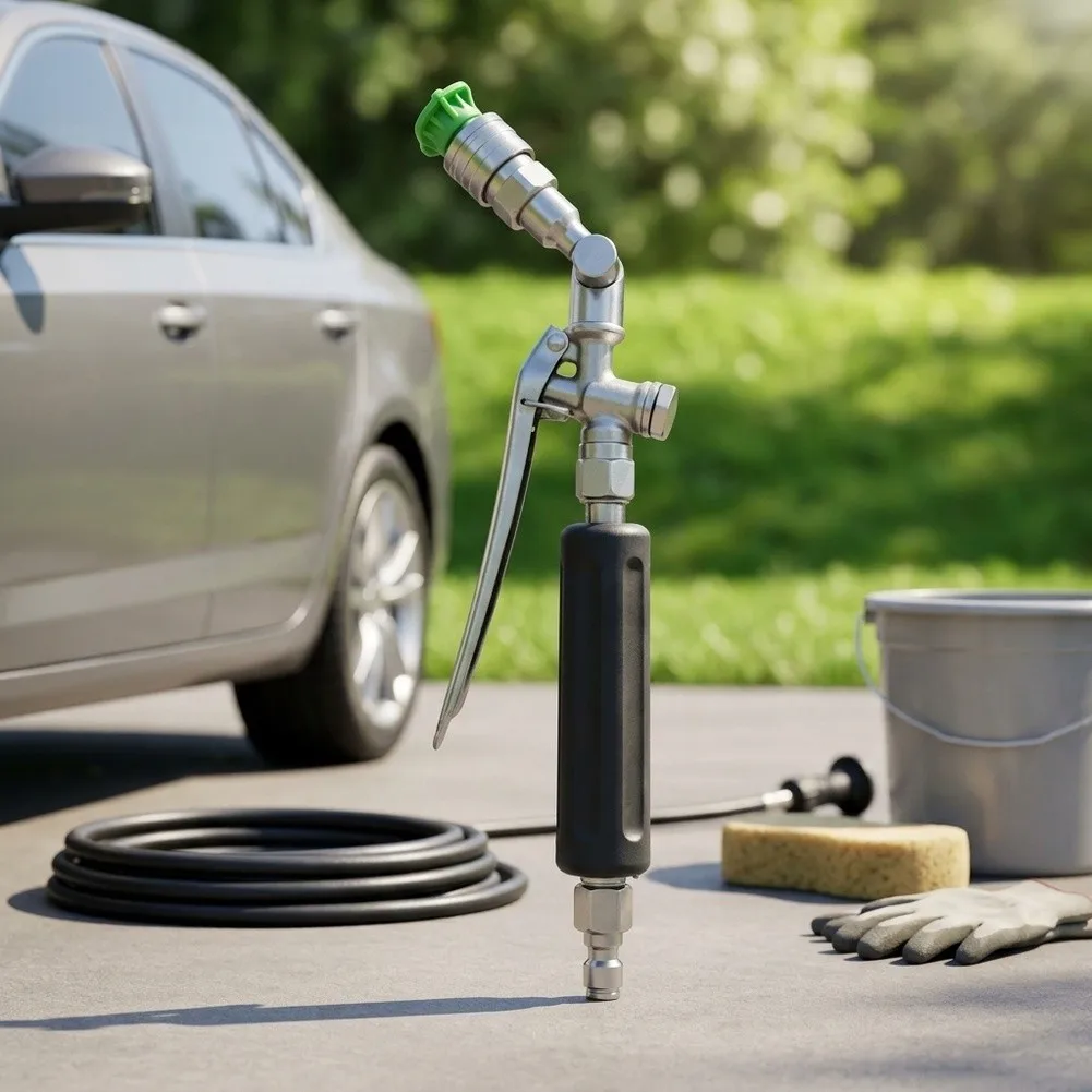 360 Swivel Head 30cm High Pressure Sprayer Stainless Steel Construction Extended Reach Design For Home Maintenance