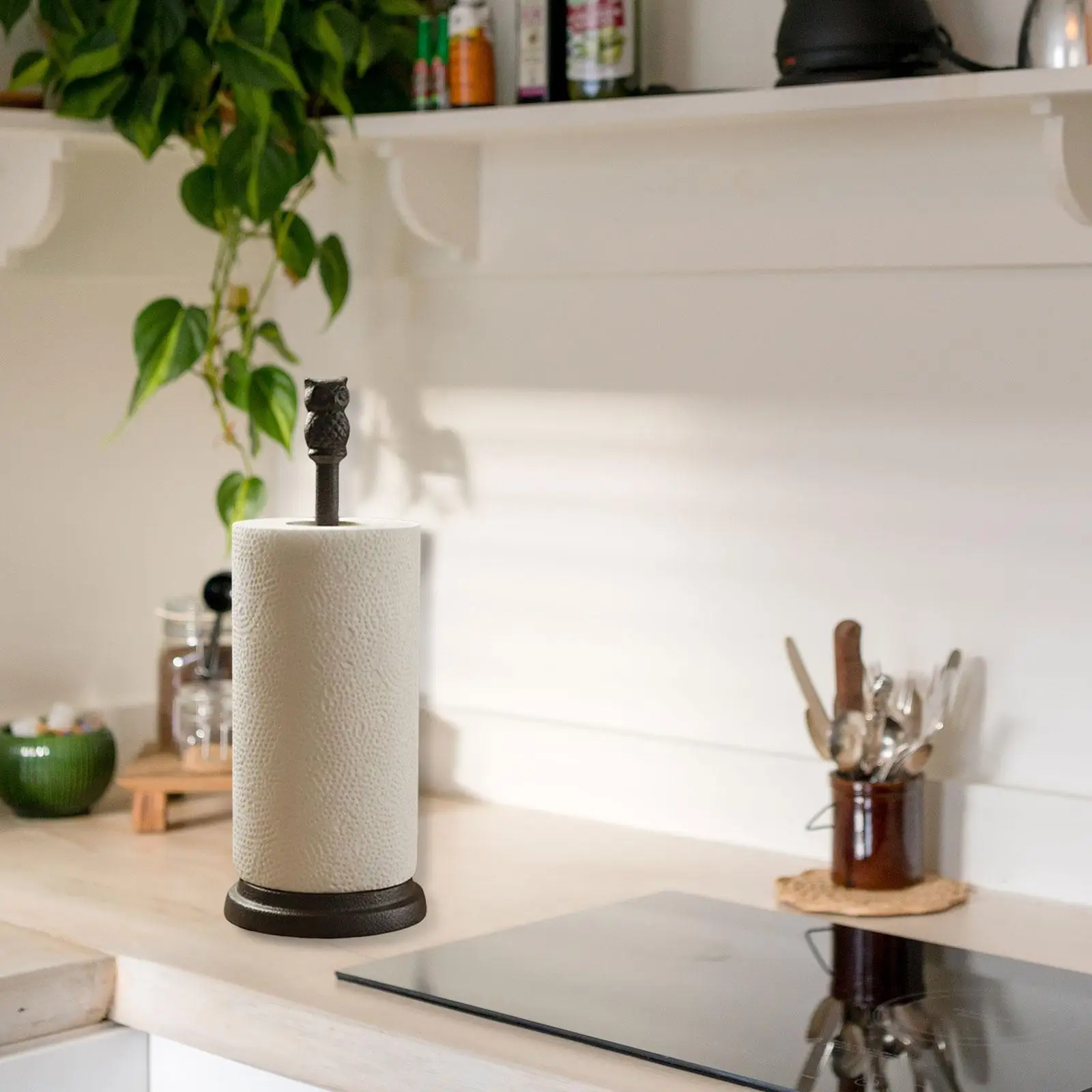 

Декоративный держатель для бумажных полотенец с совой, прочная металлическая подставка, столешница, держатель для рулона бумажных полотенец для дома, обеденный стол, ванная комната