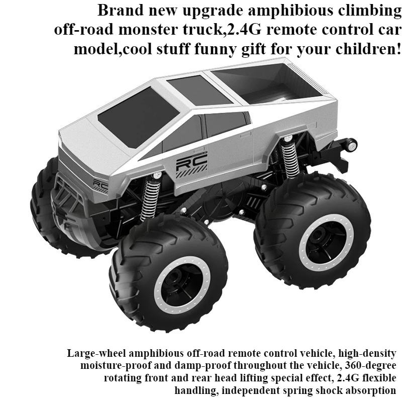 Cool Stuff Toy Car Funny Gift-Amphibious Rc Truck,Climbing Off-road Rc Cars,Remote Control Car Model,Monster Truck,Toys for Kids