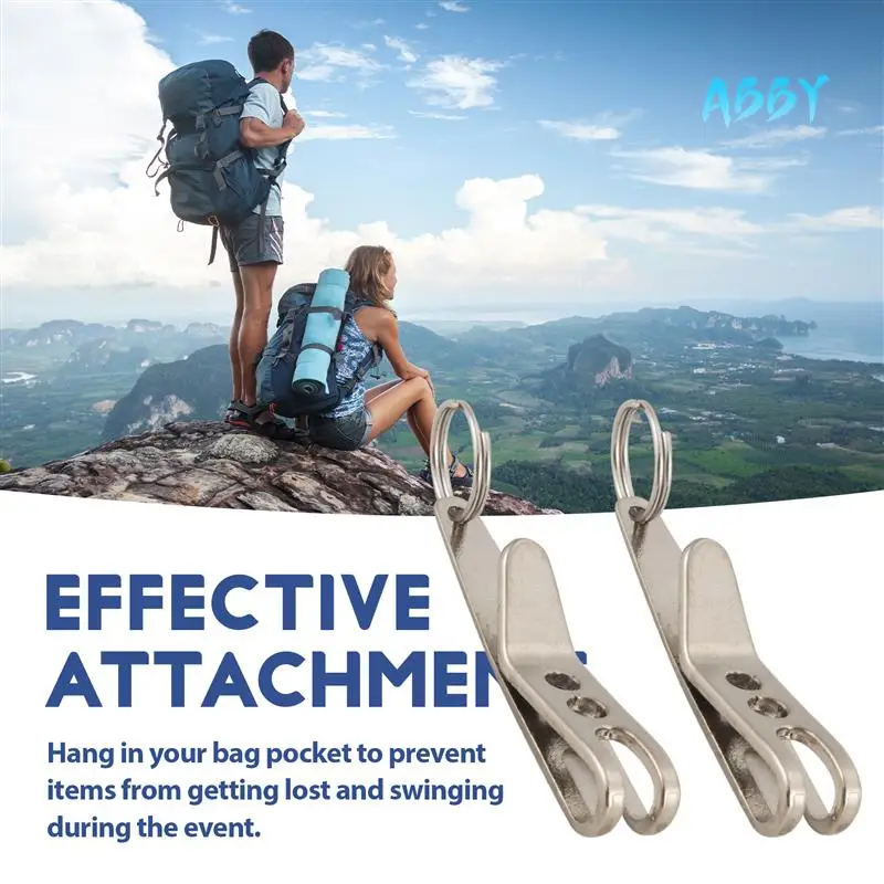 

ABBY-Multi-Purpose Clip Keychains Suspension Clip Tool With Carabiner Perfect For Hanging EDC Tools, Flashlights Etc.