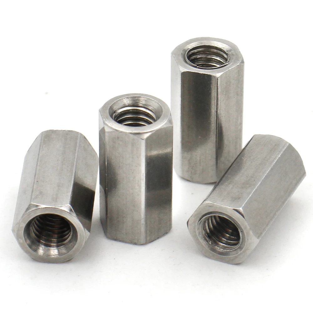 2/5/10pcs M2 M2.5 M3 M4 M5 M6 M8 M10 M12 304 Stainless Steel Long Rod Coupling Hex Nut Bolt Hex Standoff Spacer Hollow Bolt