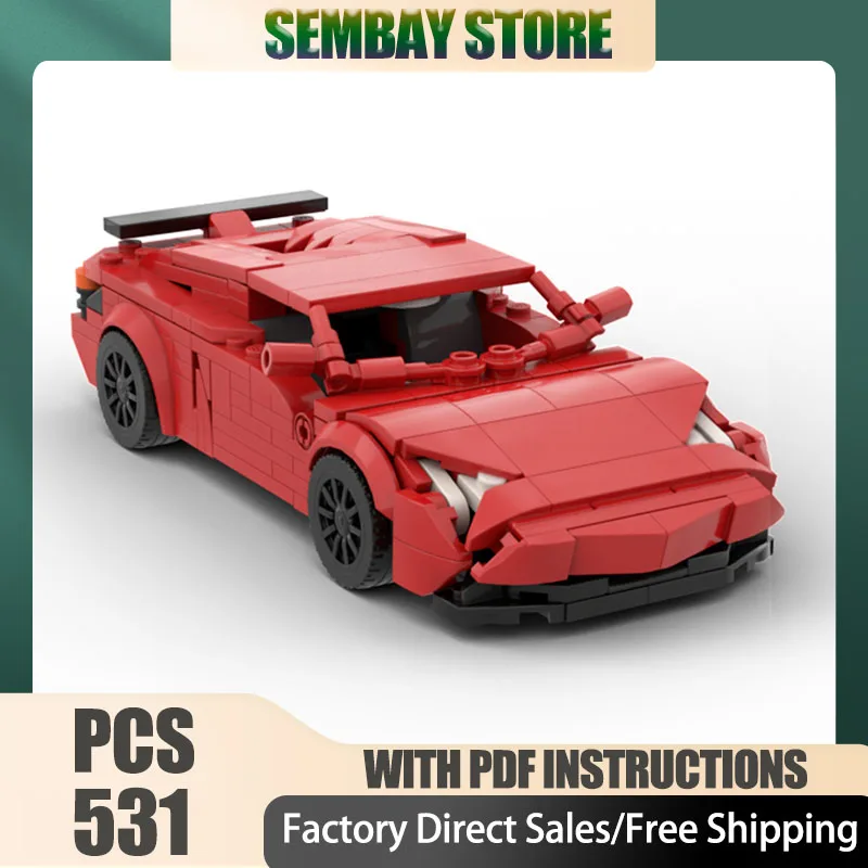 

Champion Speed Cars Moc Building Bricks Modular Super Sports Car Model Technology Blocks Christmas DIY Toy Construction Gifts