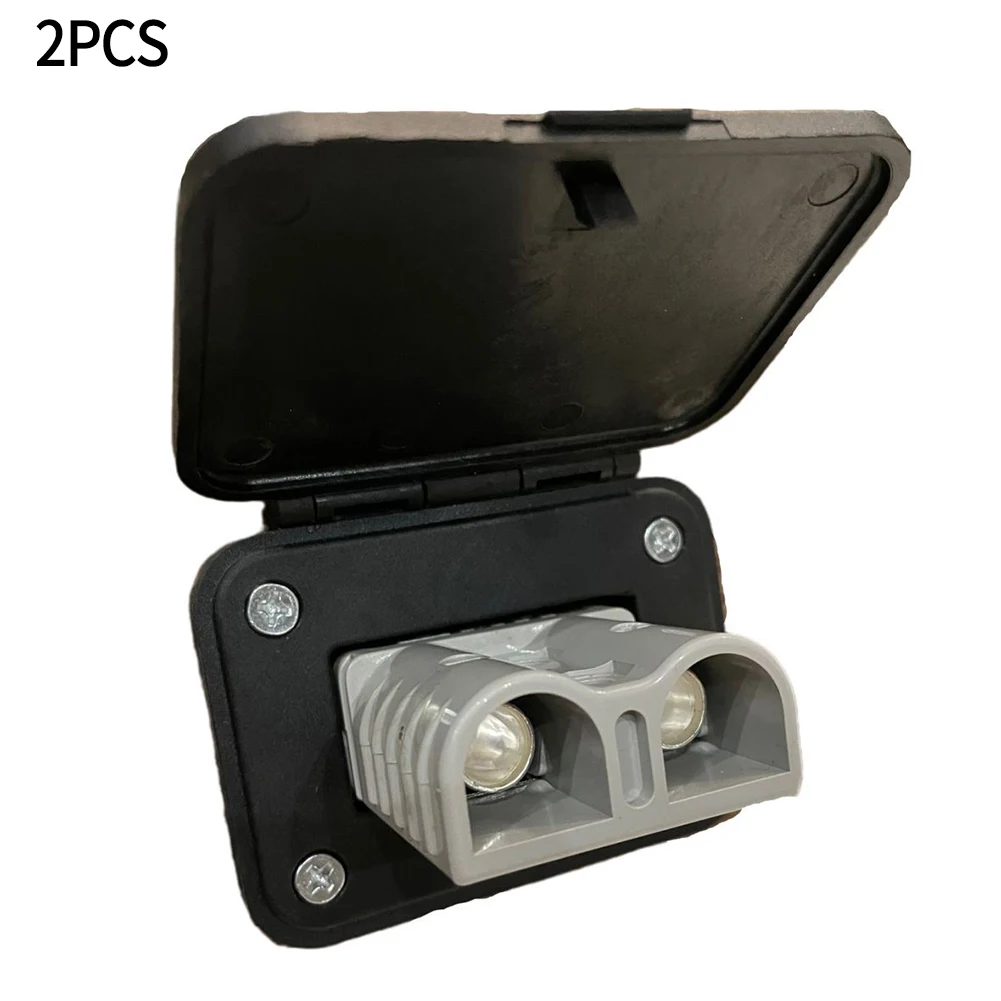 120A FOR Anderson Plug Kit Flush Mount Bracket Panel Bracket With Cover For Caravan 2 Pins Anderson Connector Panel Mount Socket