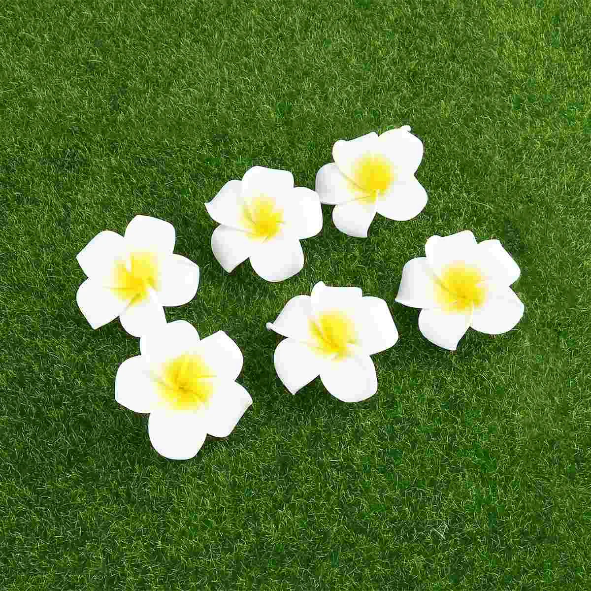 100 Pcs Flower 6cm Artificial Folower Wedding Decoration Plumeria Frangipani Swimsuit