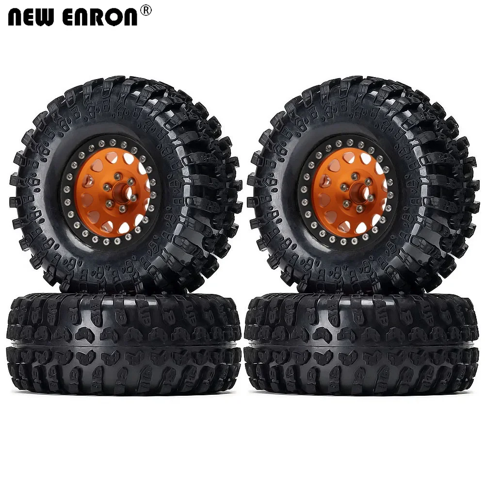 

NEW ENRON 2.2" Metal 12 Hole Beadlock Wheels Rim & Rubber Tires for RC Car 1/10 Axial 90047 SCX10 YETI Traxxas TRX4 TRX6 Wraith