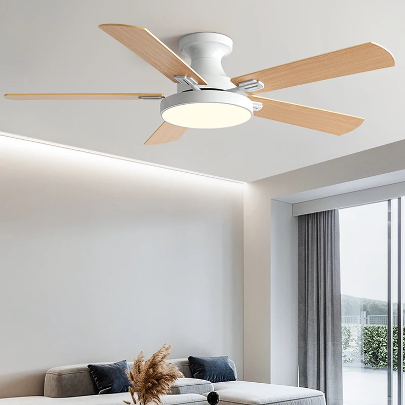 56-Zoll-Lüfterlichter 110 Jahre neuer Stil Niederflur Decken ventilator Licht Wohnzimmer Innen mit Ventilator Kronleuchter 220V V