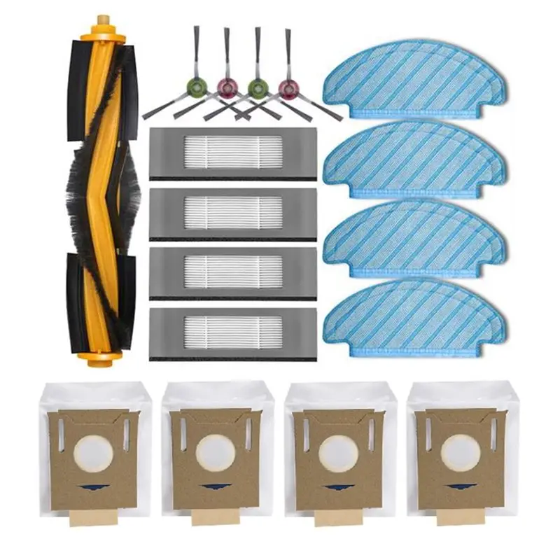 

【SELL FAST 】For ECOVACS Deebot N8/N8 Pro/OZMO T8/T8 PURE/T9/T9+ Vacuum Replacement Parts-17 Pcs Main Side Brush Mop Filter Dust