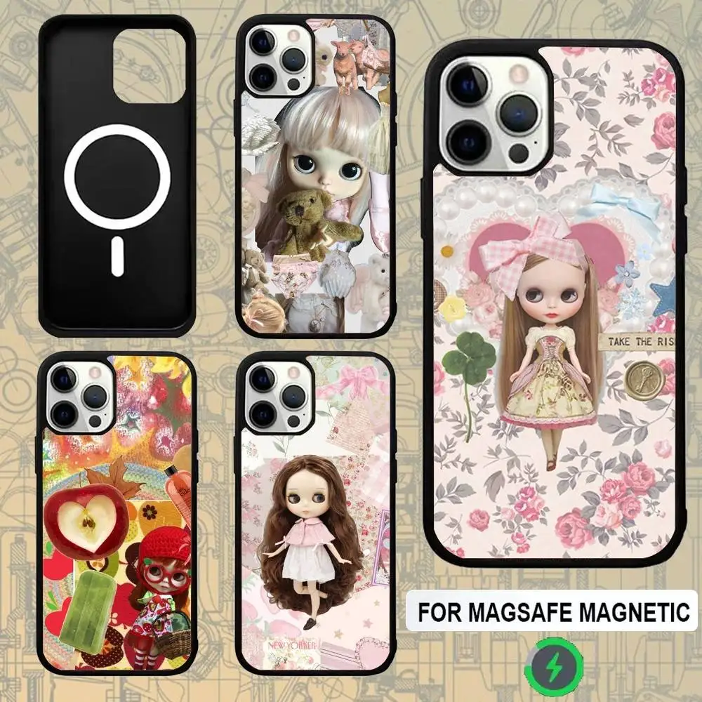 

Fashion Doll B-Blythe Cute For Magsafe Wireless Charger Case For iPhone 15,16,17,13,14,11,12,Pro,Max,Plus,E,Air,Mini Protection