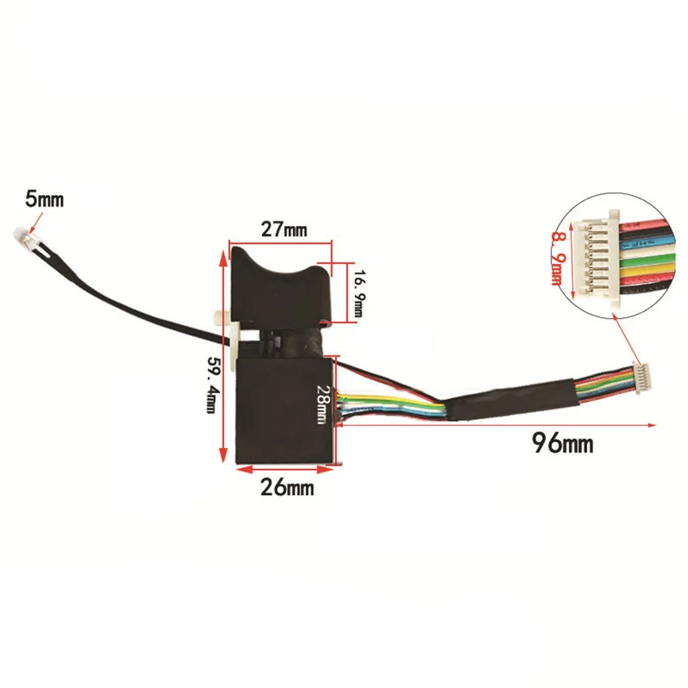 1pc DC Electric Drill Switch Dustproof Speed Control Push Button Trigger 0.2A/42V Cordless Drill Electric Wrench Switch