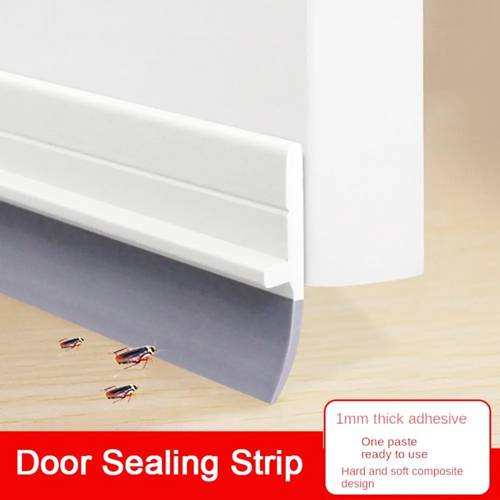 New PVC Door Seal Strip Flexible Anti Collision Door Draft Stopper Self Adhesive Windproof Window Weather Stripping Door