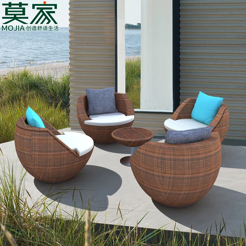 Nordic Creative Leisure Courtyard Balcony Living Room Outdoor Rattan Chair