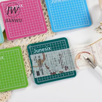 JIANWU 8*8cm śliczne Mini Model podkładka do cięcia kreatywny DIY uniwersalny grawerowanie edycja narzędzie do cięcia papieru szyna do cięcia