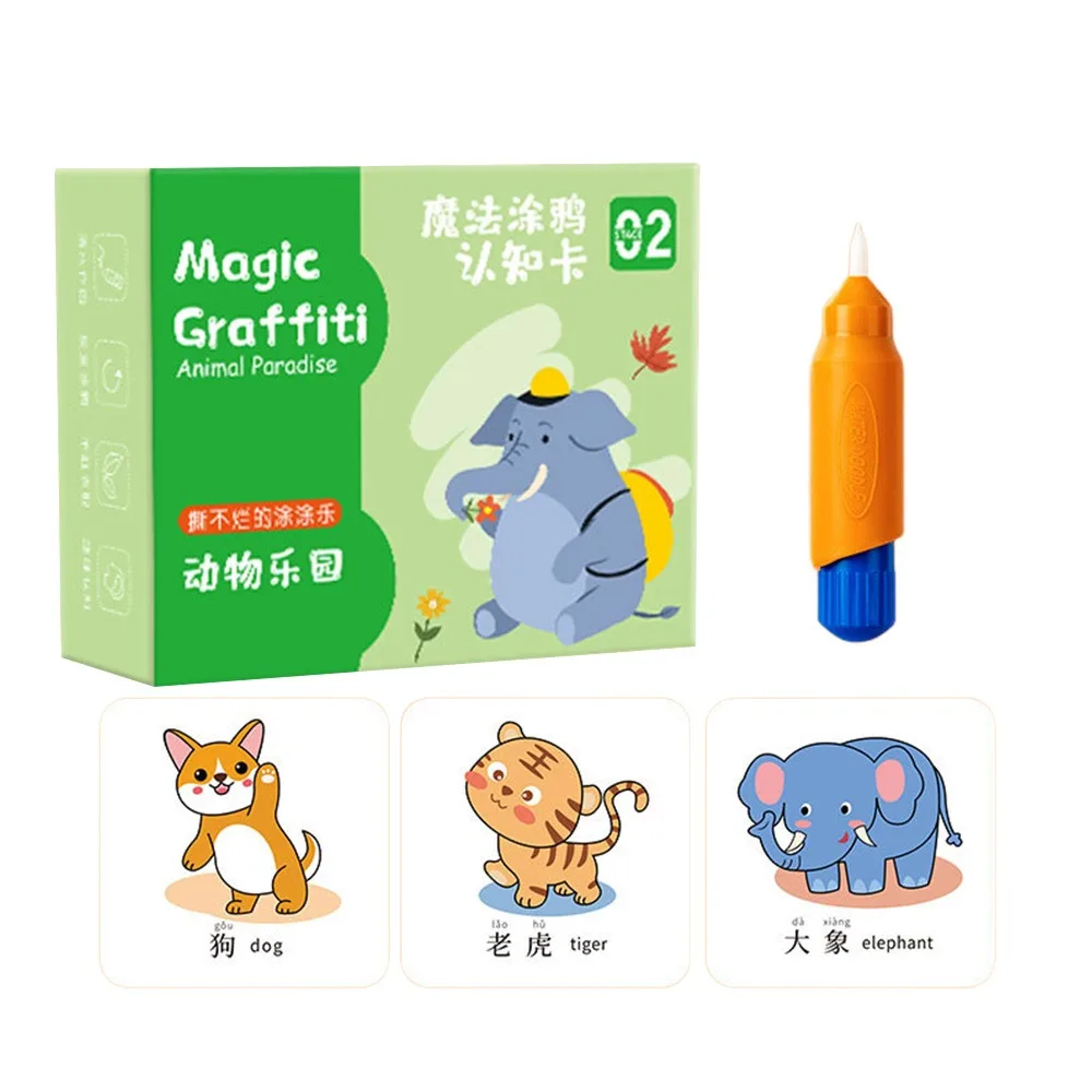 

Cartoon Pattern Magic Water Drawing Cards Cannot Tear It Apart Various Theme Reusable Coloring Card Graffiti Enlightenment