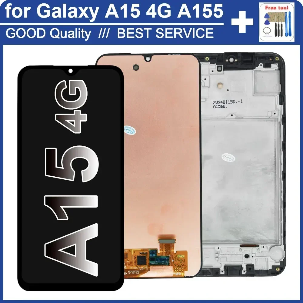 

AMOLED LCD for Samsung Galaxy A15 A155F LCD Display Touch Screen Digitizer Panel Replacement for Samsung A15 A155R LCD Display