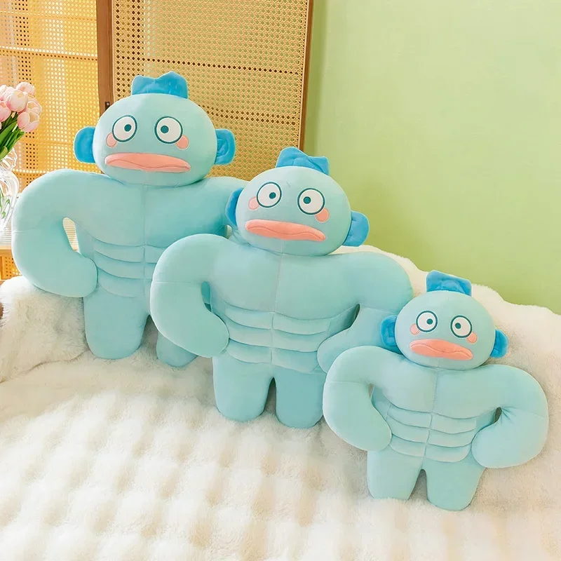 

Новая 65 см Sanrio HANGYODON Ugly Fish, большой размер, плюшевая кукла Kawaii, забавная подушка с мышцами, плюшевая игрушка, мягкая кукла для детей, подарок на день рождения