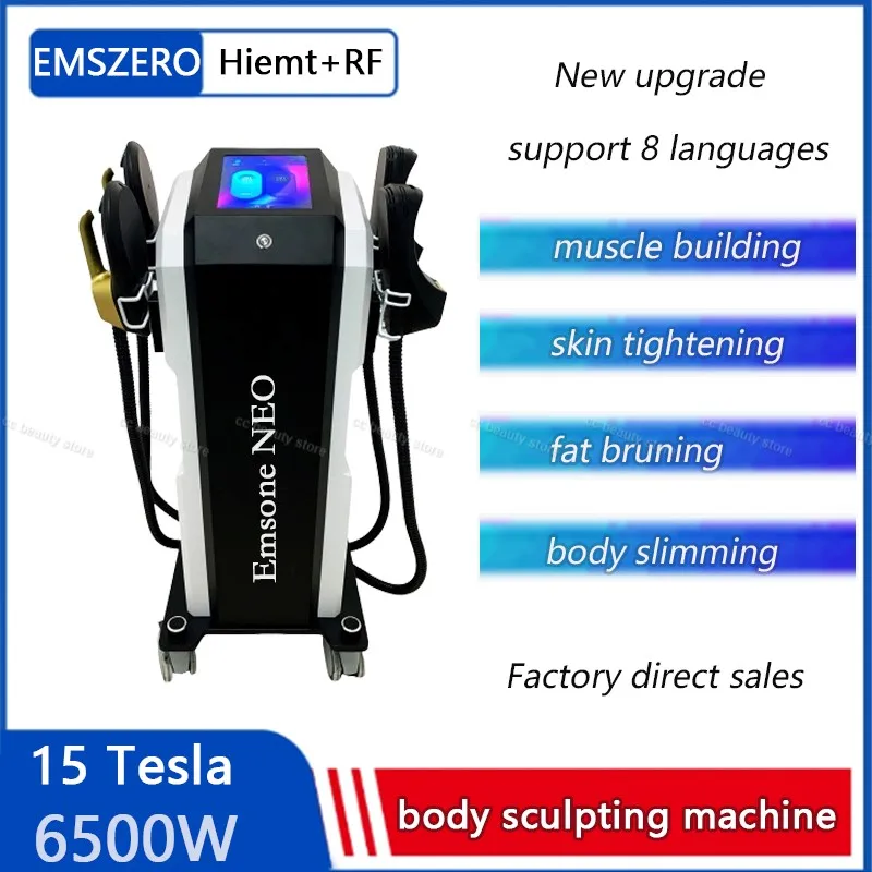 

New Upgrade Nova EMS Body Sculpt Slimming Machine RF 6500W 200HZ Build Muscle Fat Burning Hiemt Weight Loss Beauty Device