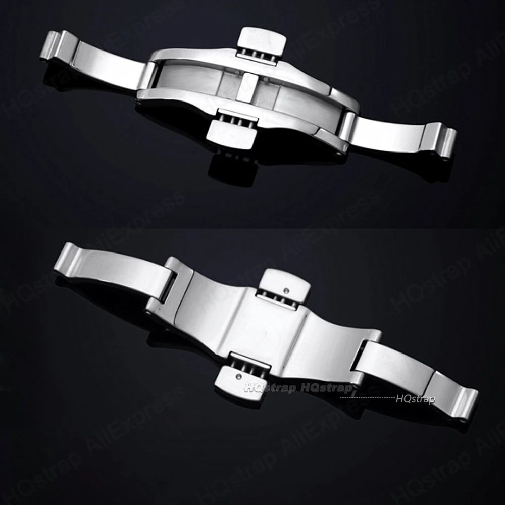 4.5mm 6mm Stainless Steel Buckle for Tissot Double Push Butterfly Buckles Silver Metal Folding Clasp Strap Button Accessories