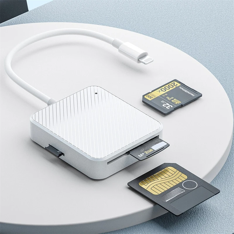 A+for Portable 4 in 1 USB-C SmartMedia M2 SD XD Card Reader Adapter For iPhone Android