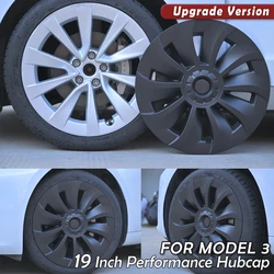 YIKUN 4PCS Wheel Cover for Tesla Model 3 19 Inch Car Performance Replacement Hub Cap Rim cover Hubcap Full Cover 2021 2022 2023