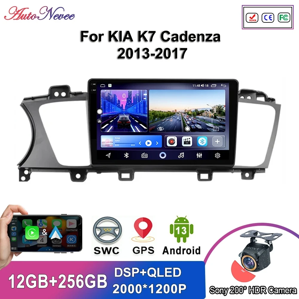 

Android Car DVD For KIA K7 Cadenza 2013-2017 Car Radio Stereo Multimedia Video Player Navigation GPS Android No 2din 5G WIFI BT