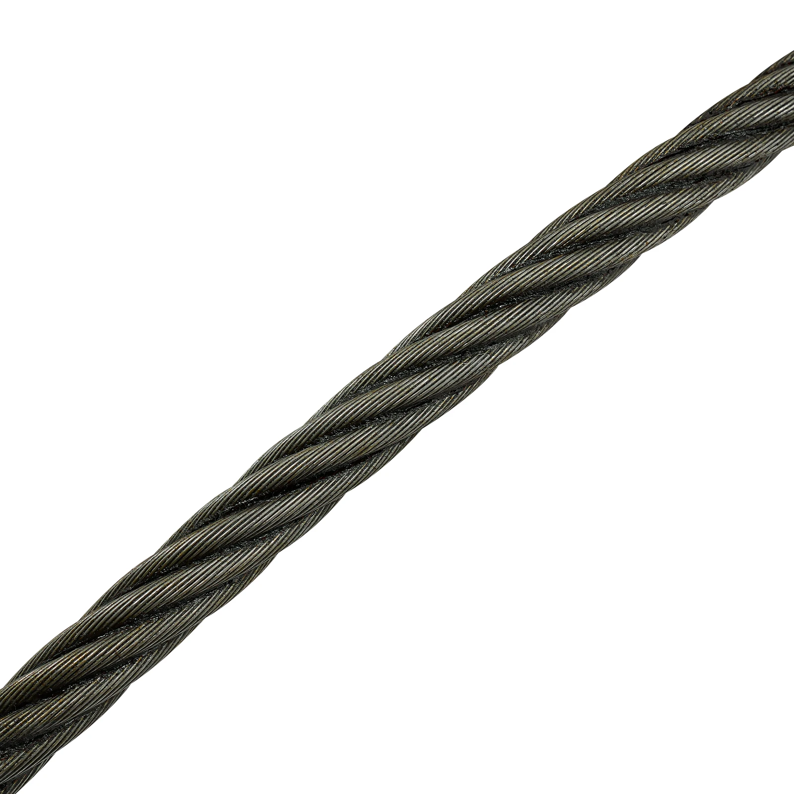 Gelber Kohlenstoffstahl 9/16 Zoll * 150 Fuß Drahtseilhaken Selbstsichernder Sicherheitshaken 4409 Pfund Tragfähiges Winden-Zugseil