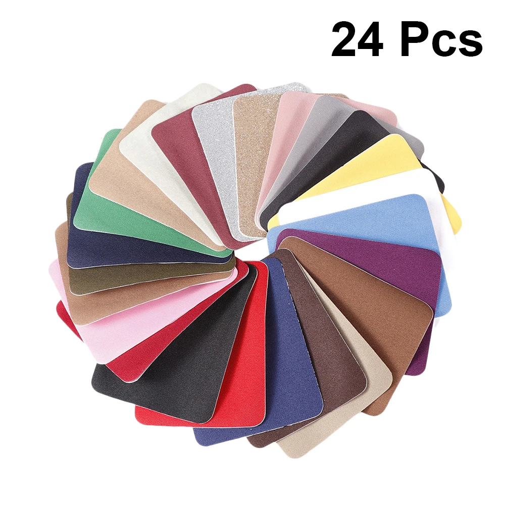 

24pcs Fabric DIY Patches Banner Embroidery Clothes Appliques Sew Decoration Sticker Patchwork Safe Durable Bright