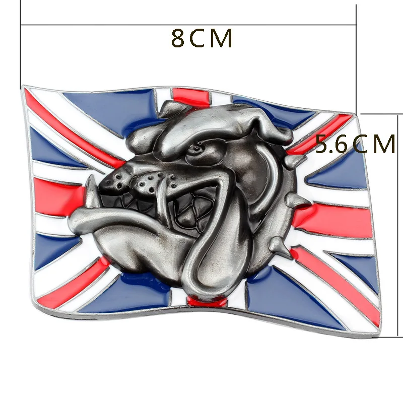 Bandeira britânica bulldog cinto fivela