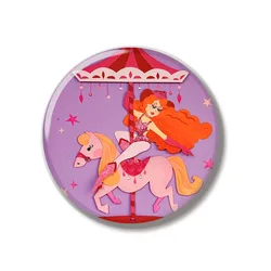 44MM Chappell Roan Pink Pony Club Pin Creative Cartoon Funny Metal Badge Canvas Bag Backpack Clothes Decoration Accessories Gift