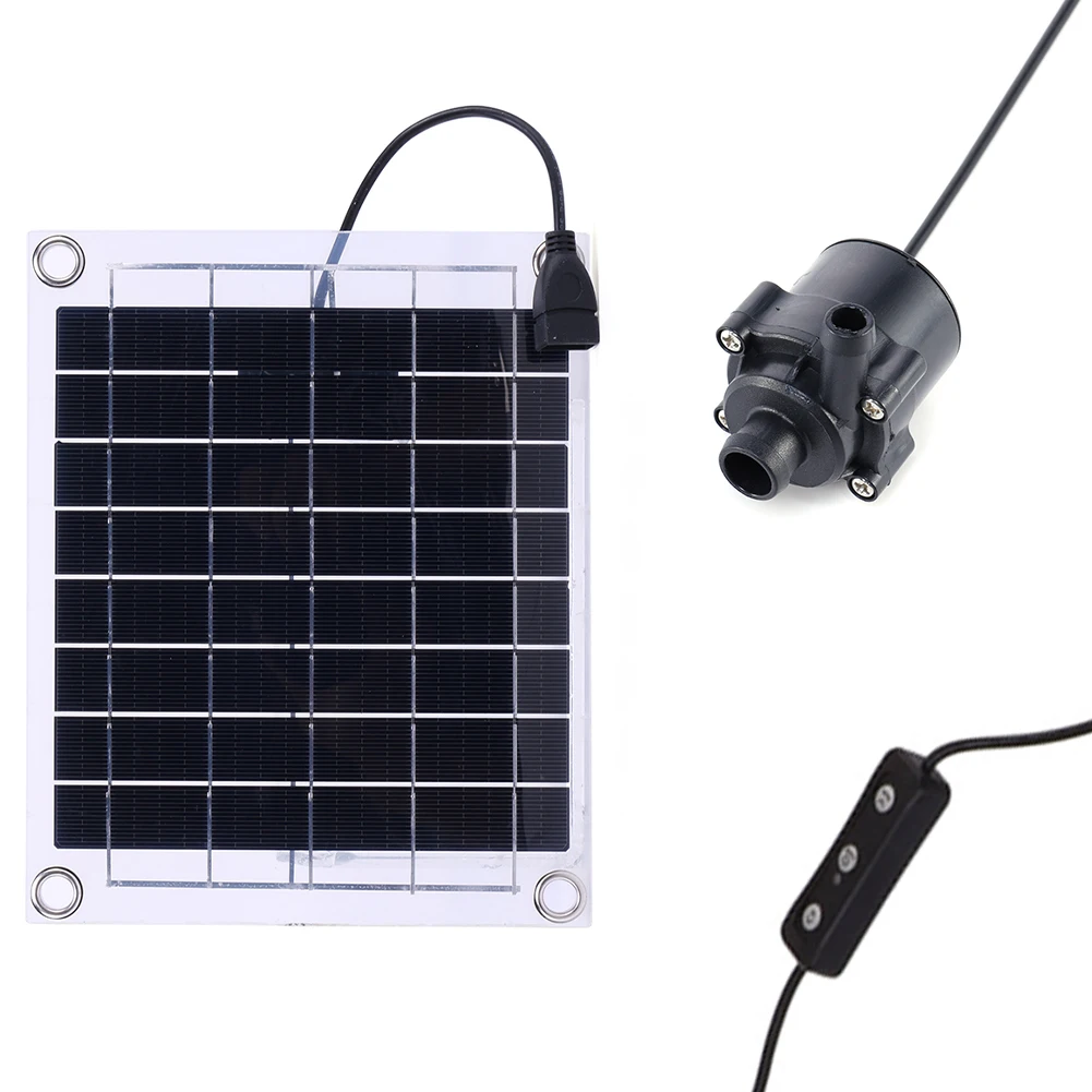 12V 10W Solar Water Pump Garden Decoration Mini Water Sprinkler Sprayer with Adjustment Switch Fountain Panel Pump Kits for Pond