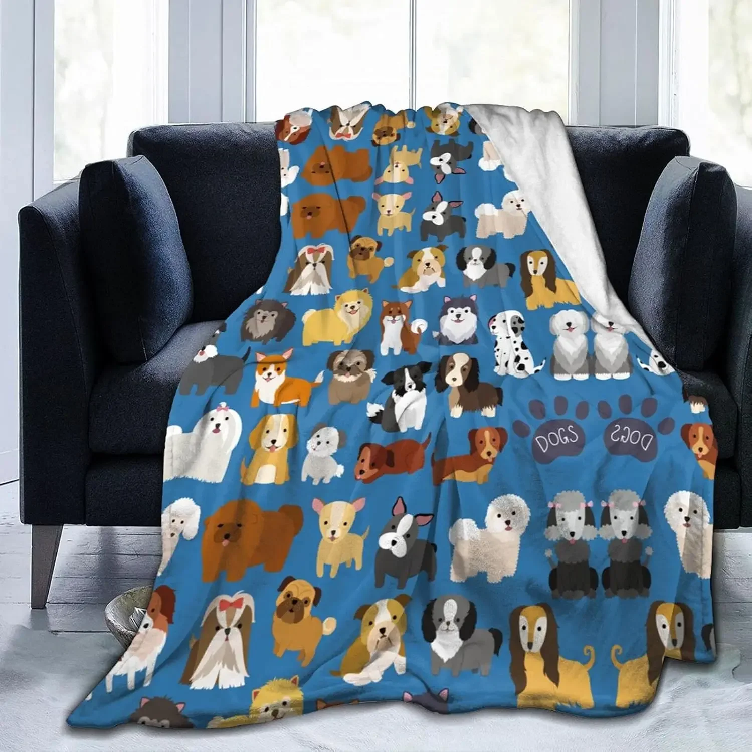 

Cartoon Puppy Pet Blanket, Cats, Dogs And Various Pets, Facecloth Blanket, Breathability,Moisture Absorption, Durable