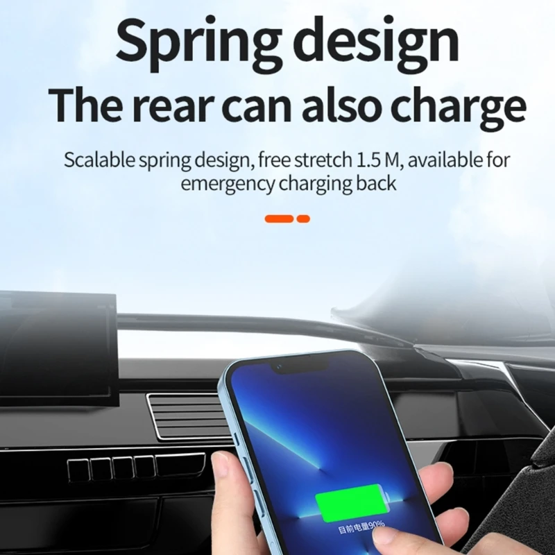 코일 USB C에서 USB C에서 C 케이블 데이터 속도 조절 가능한 길이 PD60W 빠른 충전 .h05a