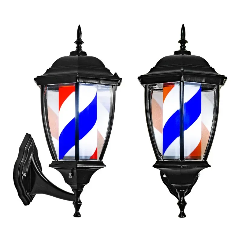 

Europeanstyle Hair Salon Wall Hanging Turn Lamp Outdoor Waterproof Barbershop Advertising Light Box Beauty Decoration