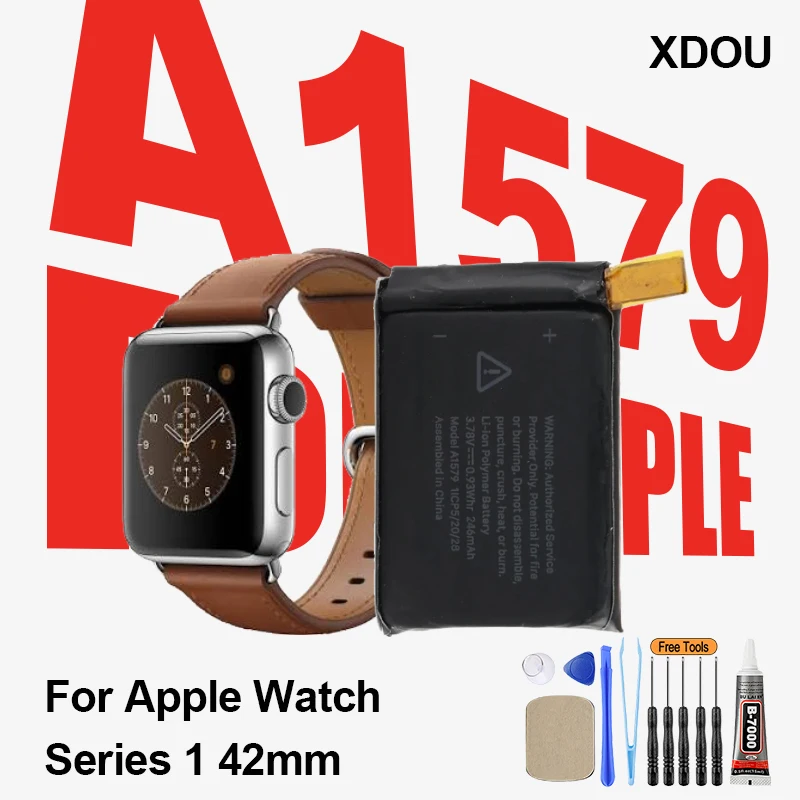 A1579 A1554 A1803 NEW Battery For Apple Watch Series 1 42mm IWatch Series1 246mAh Bateria + Free Tools