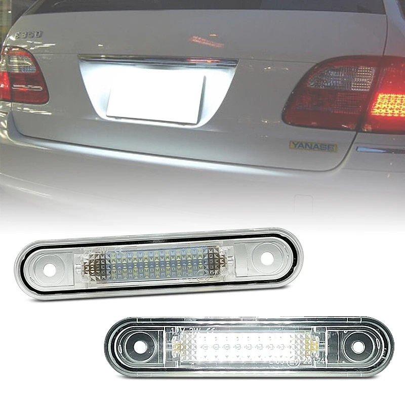 

2 шт. для Benz W124 W201 W202, белый светодиодный светильник номерного знака, Rerplace OEM 1248200256