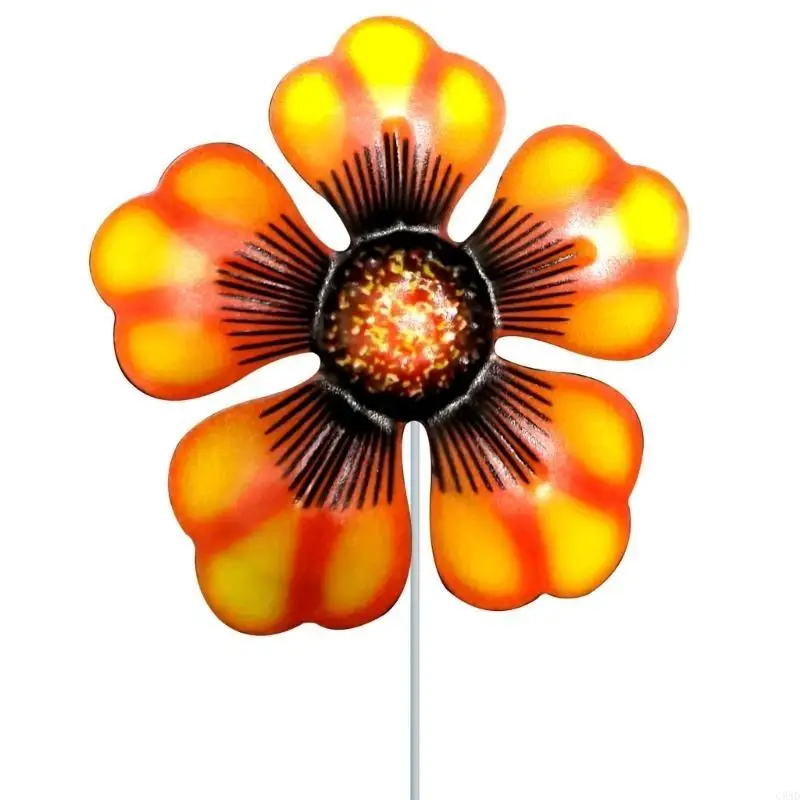 

Wrought Iron 4 Color Flower Garden Stake Garden Sign Art Ornament Crafts Supply C5AD