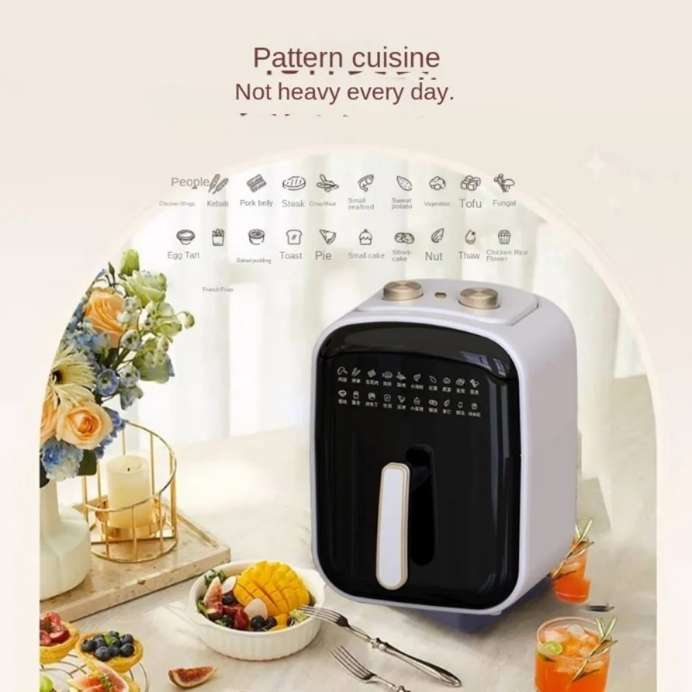 6L Air Fryer Large Capacity Kitchen Intelligent Air Fryer Household Automatic Square Oil-Free Electric Oven All-in-One Machine