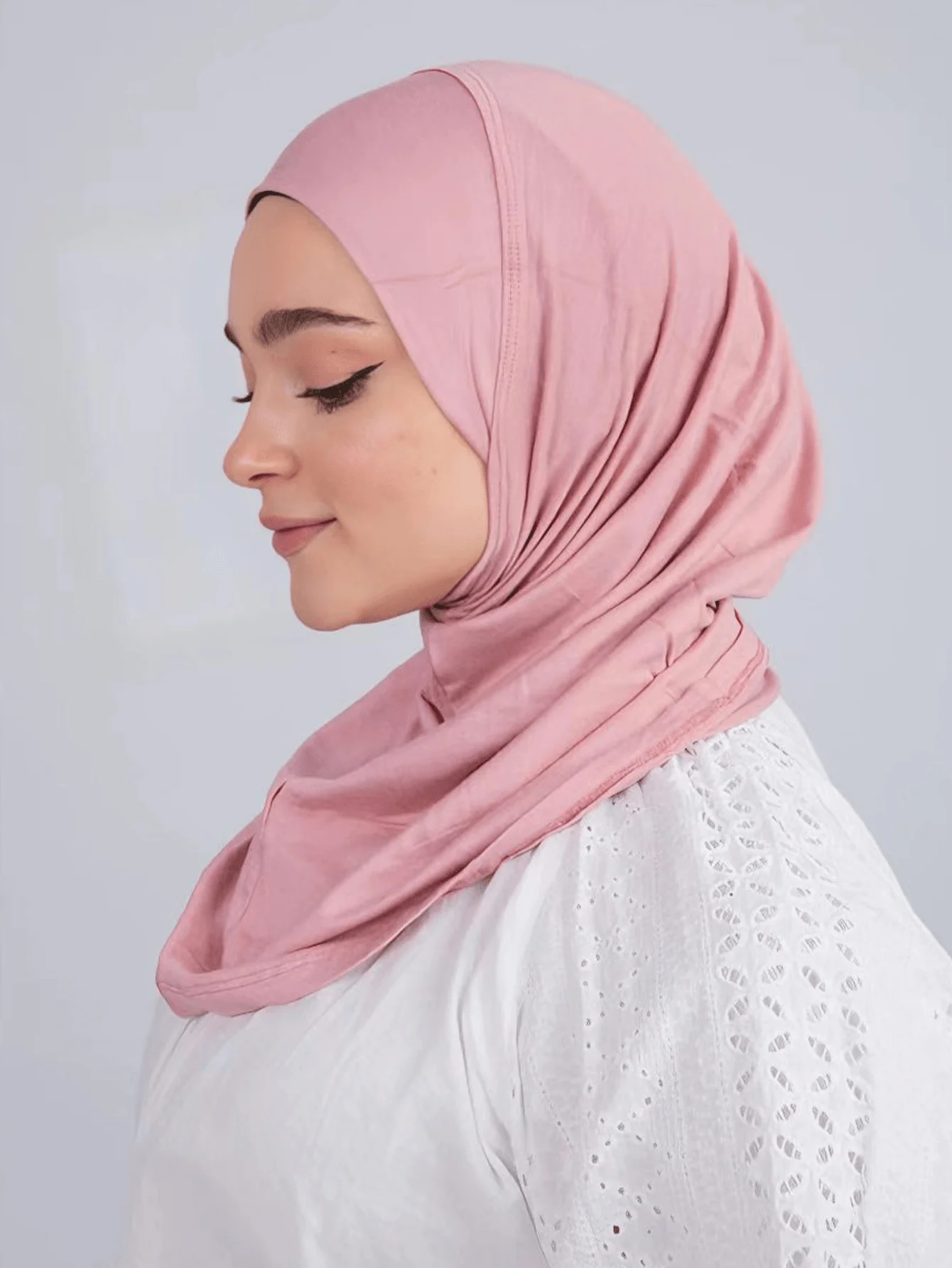

Women Solid Color Elastic Hijab Scarf Neck Warmer Travel Beach Accessory