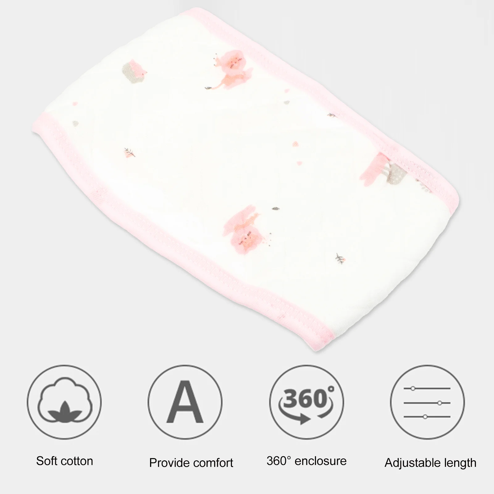 

3Pcs Newborn Belly Band Cotton Navel Belts Soft Comfortable Warm Belly Wraps Infant Sleep Use Printed Navel Belt