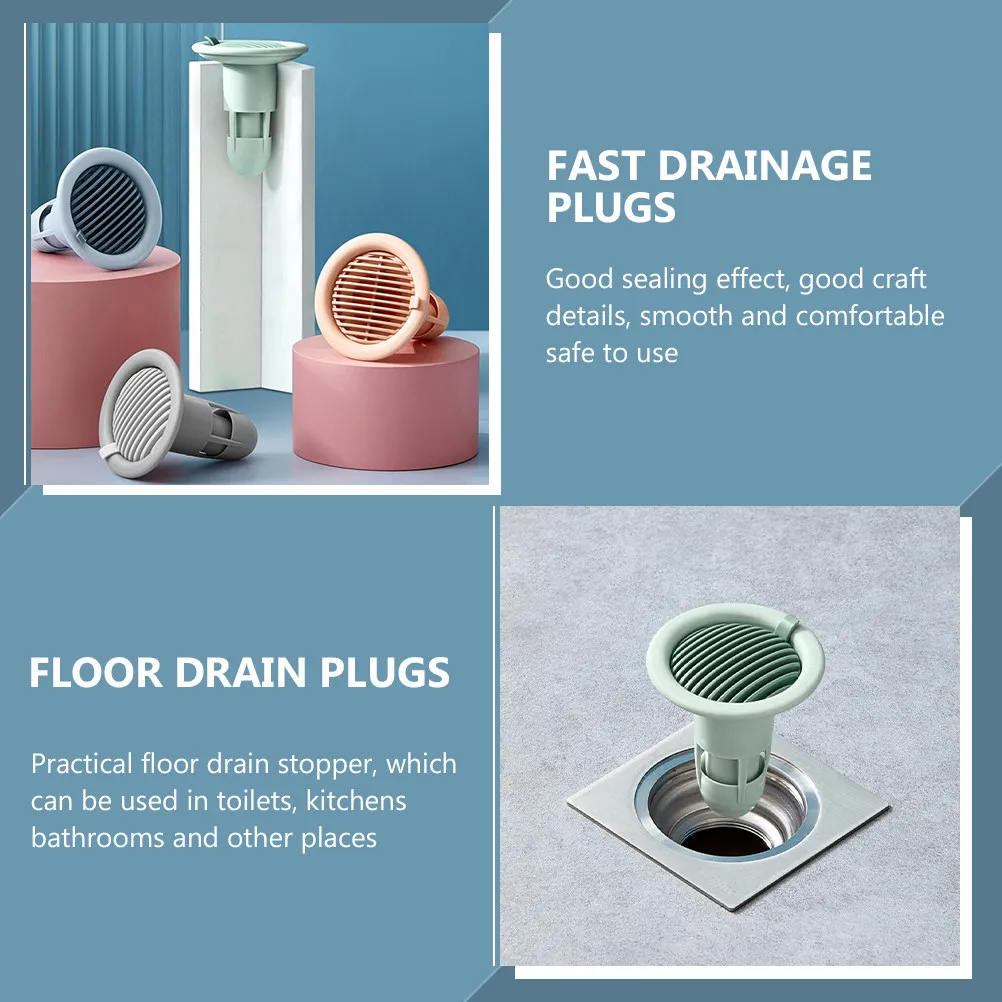 

Bathroom Floor Drain Anti-Odor Hair Stopper Backflow Preventer Sewer Filter Fast Drainage Plug Sink Anti-Clogging Strainer Seal