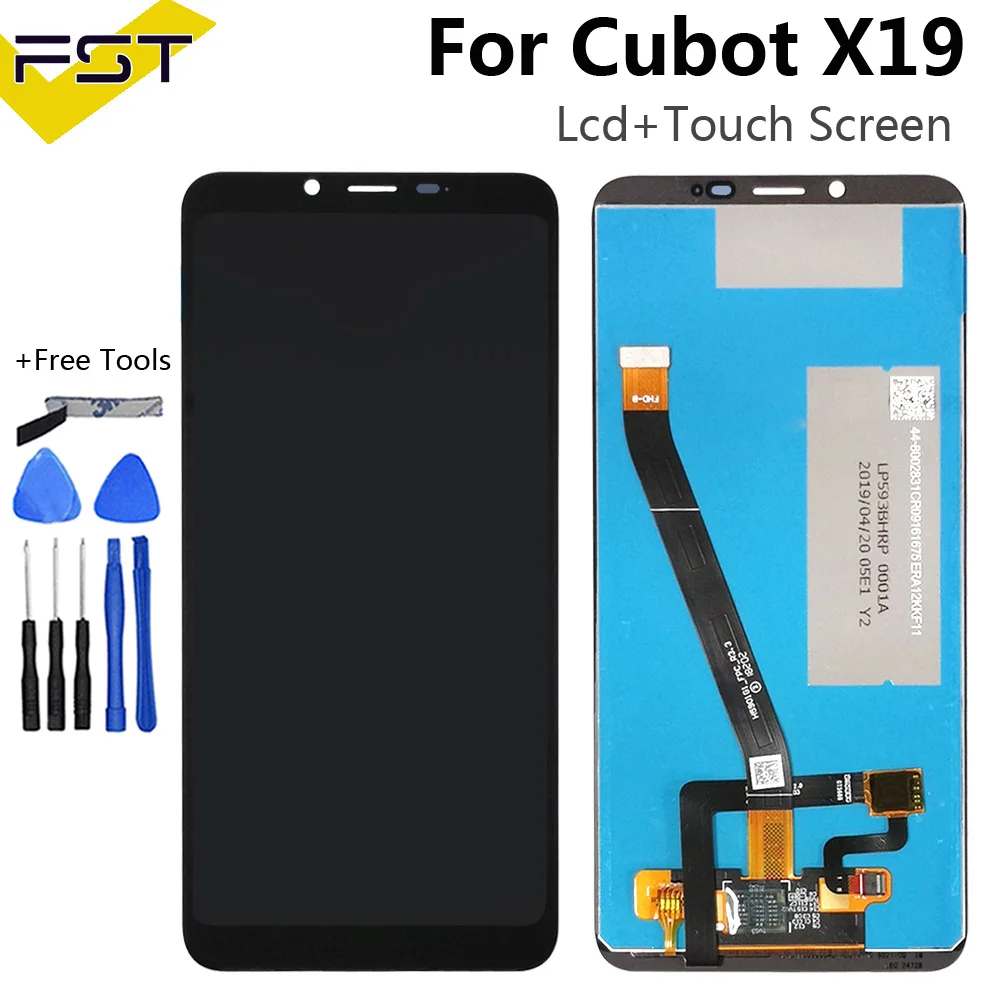 5.93 inch CUBOT X19 LCD Display+Touch Screen Digitizer Assembly 100% Original LCD+Touch Digitizer For CUBOT X19S Sensor LCD TP