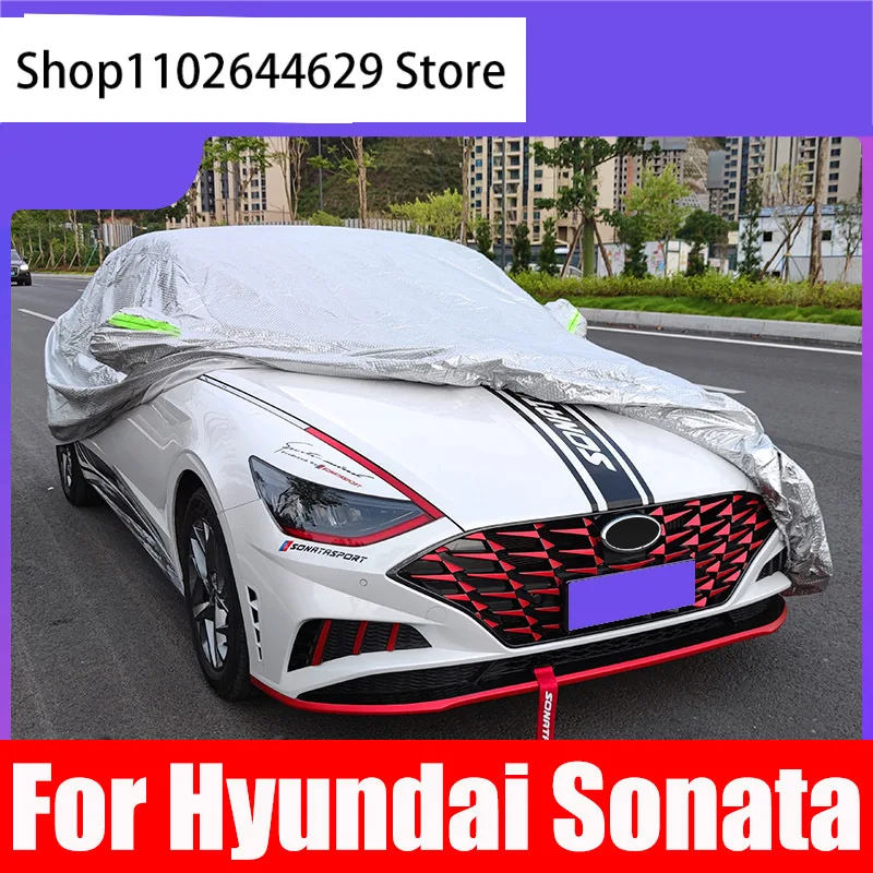 

Waterproof Outer Full Car Cover Outdoor Rain Snow Ice Resistant Covers For Hyundai Sonata DN8 10th 2020 2021 Accessories