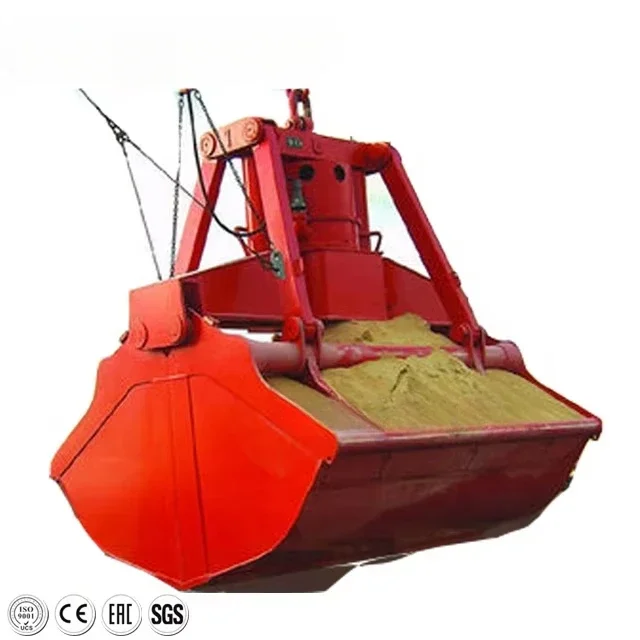 CE ISO remote control bulk carrier material handling electro-hydraulic clamshell grab for marine machinery