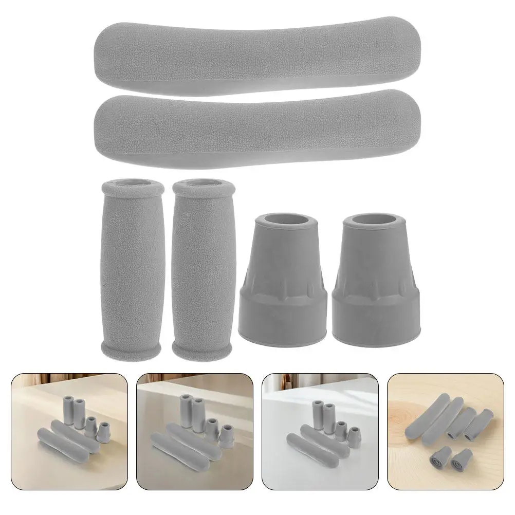 

1Set Underarm Crutch Accessories Replacement Pads Hand Grips Non Slip Rubber Tips for Walking Sticks Elderly Outdoor Hiking