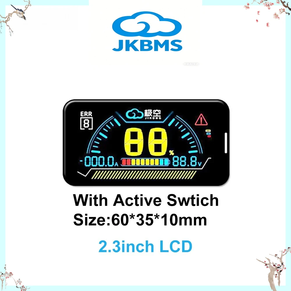 

JK BMS Smart BMS LCD Display 2.3 Inch Lithium BatterySmart Bms Accessories Intelligent Battery Level Indicator lifepo4 smart TC