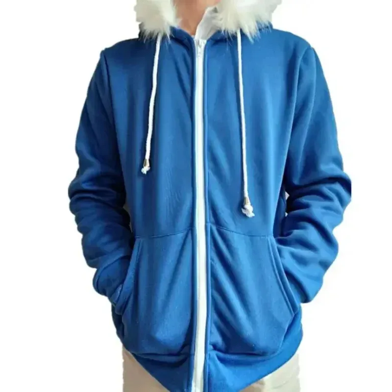 Gioco Sans Undertale Cosplay Papyrus Felpa Con Cappuccio Blu Costume Felpe Donna Uomo Felpe Con Cerniera Felpa Giacca Invernale Coa Coszei