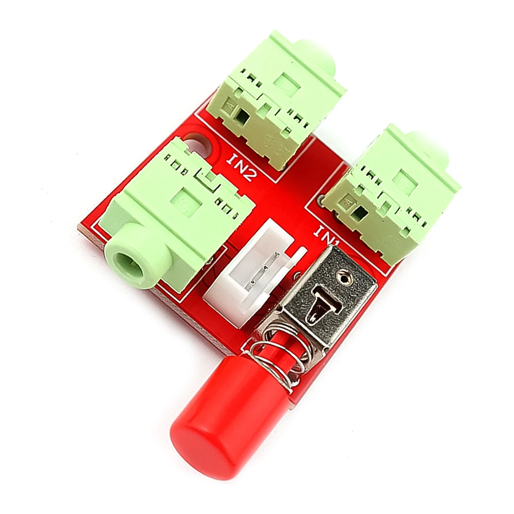 3.5mm Headphone Jack Audio Input Signal Switching Two-way Dual-channel Audio Source Switching Board