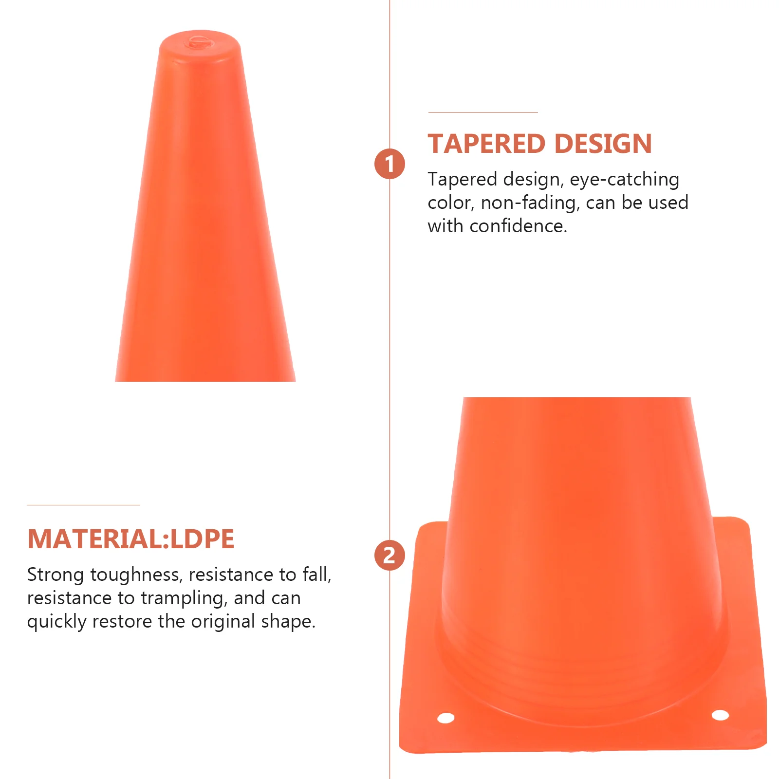 Cones for Soccer Practice Safety Football Road Obstacle Flag Bucket Driving Training Field