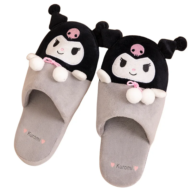Anime dessin animé Sanrio Hello Kitty ma mélodie Pom Pom Purin pantoufles chaudes Y2K printemps automne nouvelles chaussures antidérapantes d'intérieur cadeaux pour filles