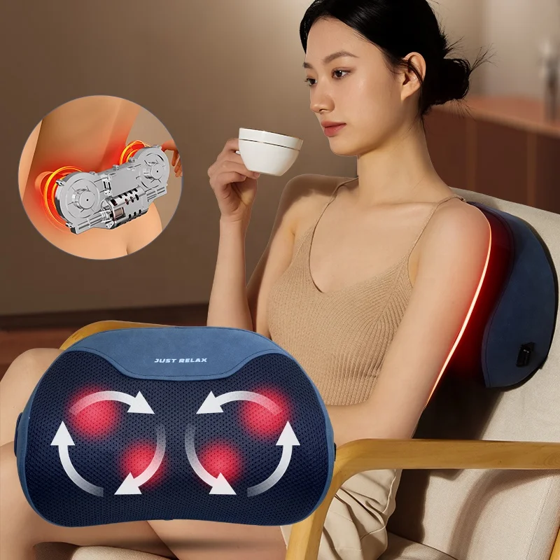 

Smart Library, 3 режима, 3 интенсивности, эргономичная массажная подушка шиацу, автомобильная подушка для шеи с массажером, 3D разминающая шея и плечо