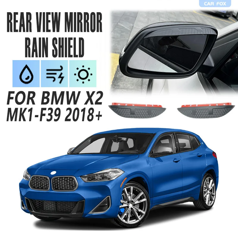 

For BMW X2 F39 2018+ Car Rear View Mirror Rain Shield Protective Cover Sun Shade Car Styling Auto Accessories